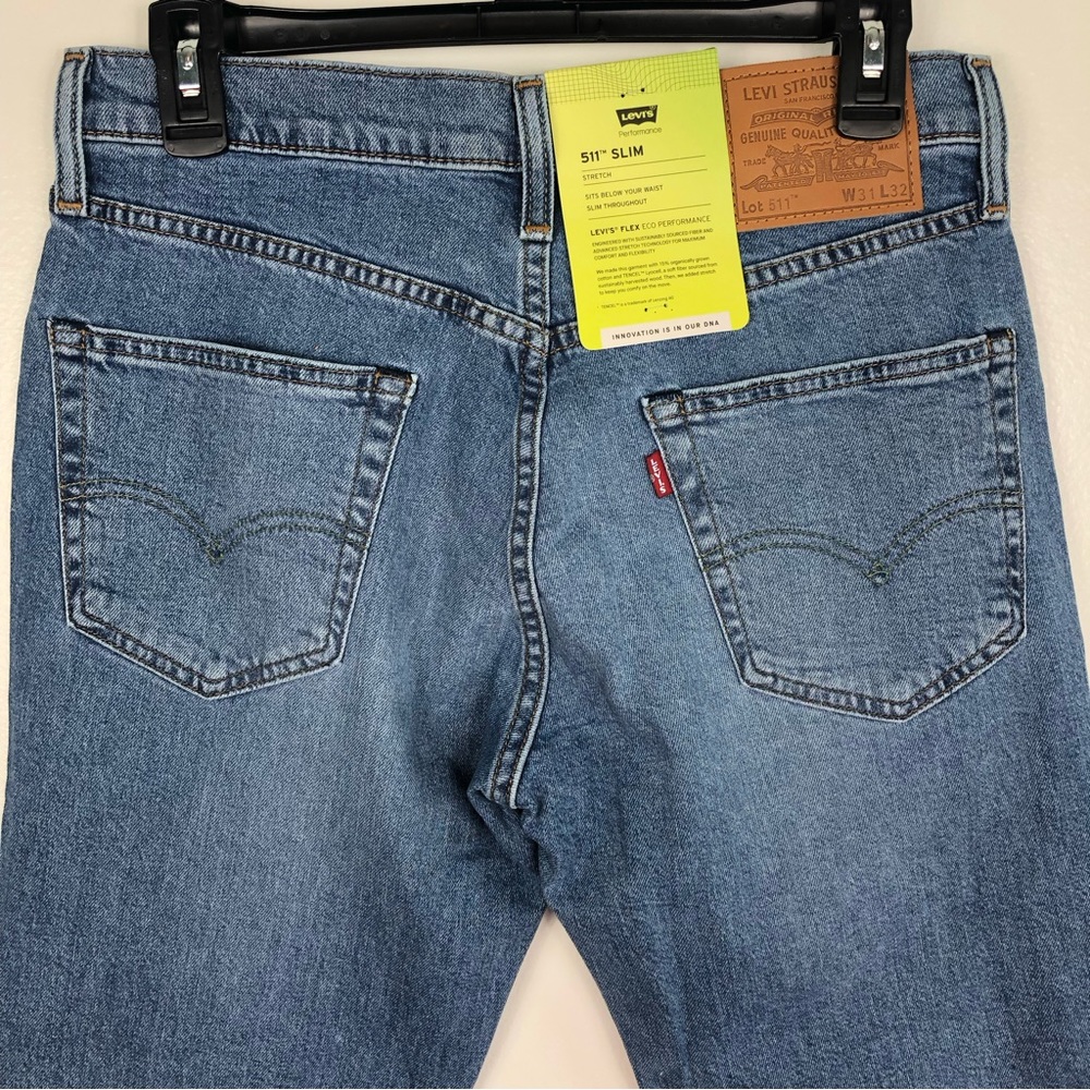 Levi’s 511 Mens Slim Eco Performance Flex Stretch Jeans 31 x 32